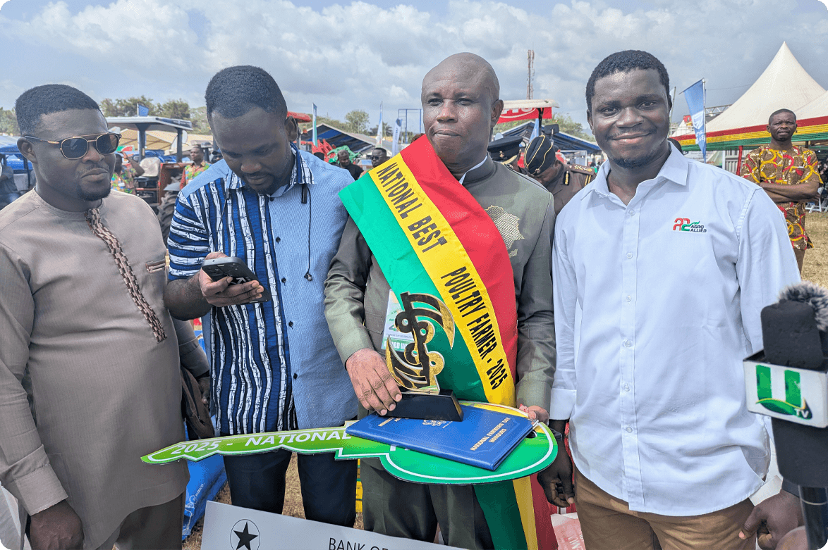 A2 Agro Allied team posed with the award