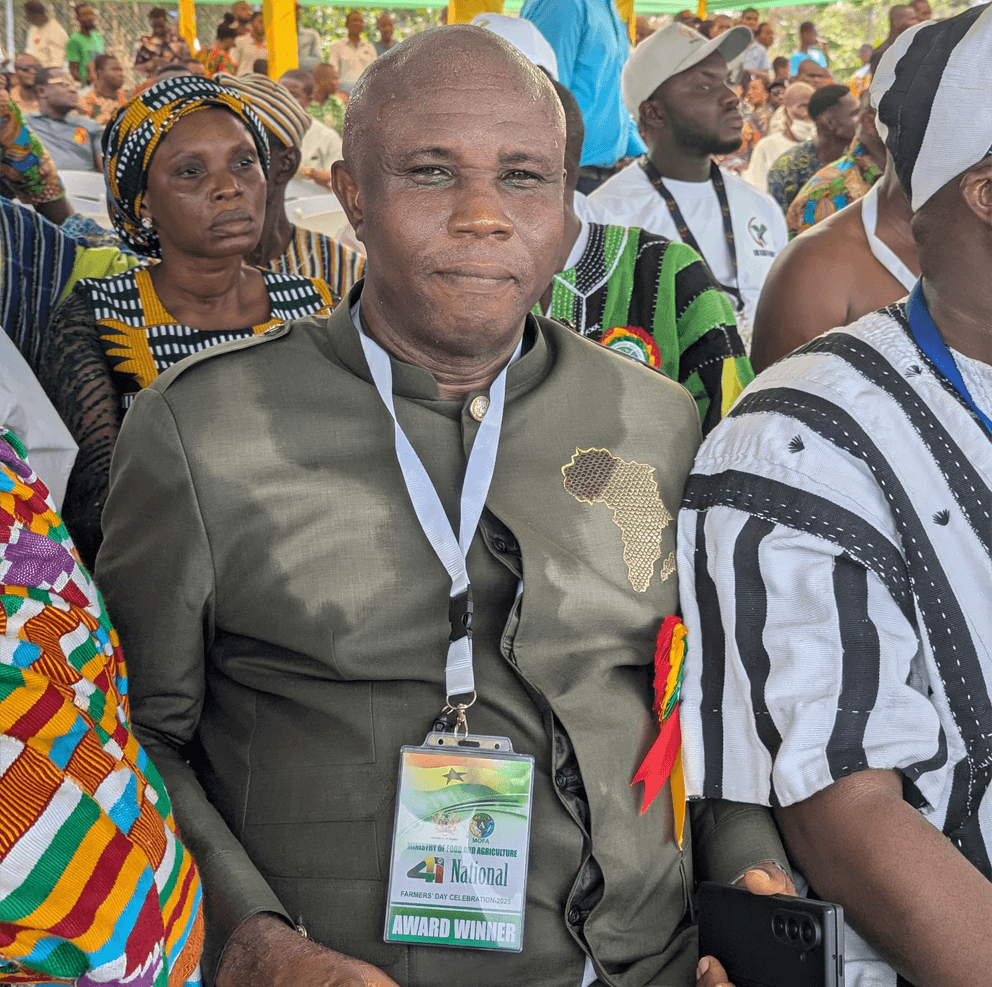 Mr Adolf Adarkwah receiving an award